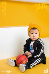 Get Nice Yellow Basketball Photos at Amazing Baby and Newborn Photo Studio Malaysia