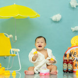 Celebrate your kid's first birthday with Summer Pool Theme in Amazing Baby First Kids Photoshooting Studio